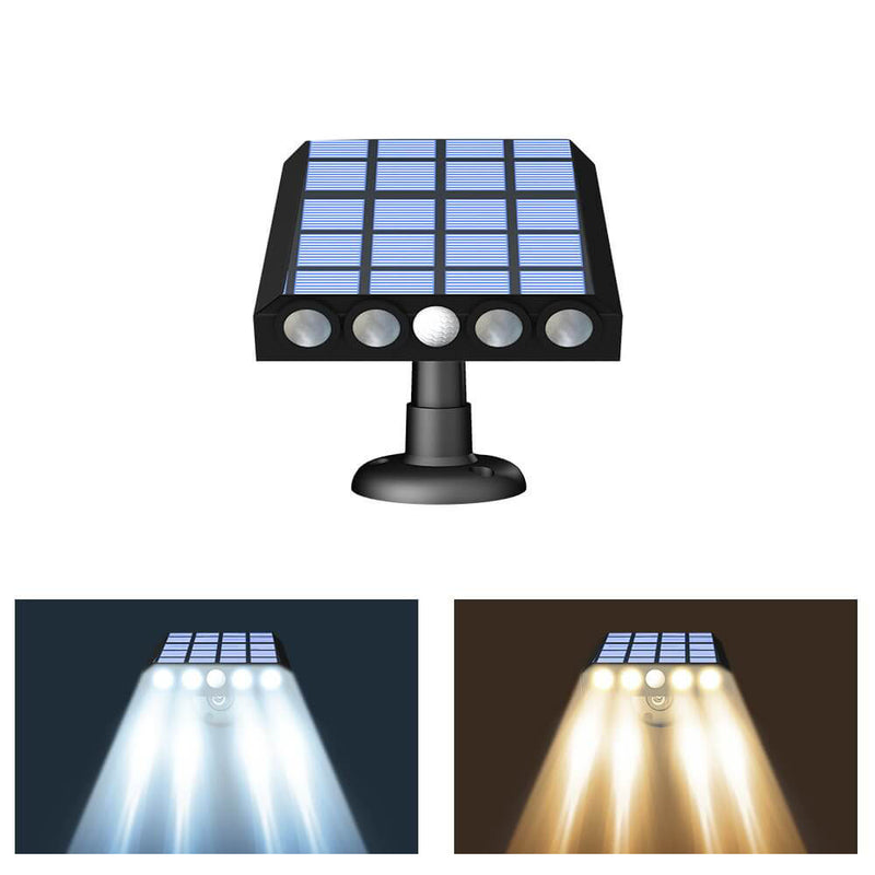 ضوء حائط LED خارجي مقاوم للماء بمستشعر حركة شمسي حديث 