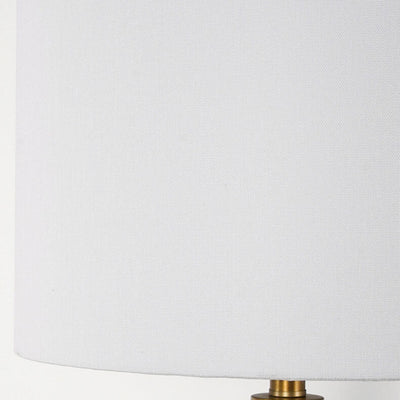 Lámpara de mesa de 1 luz de tela de vidrio esmaltado dorado fluido de lujo moderno 