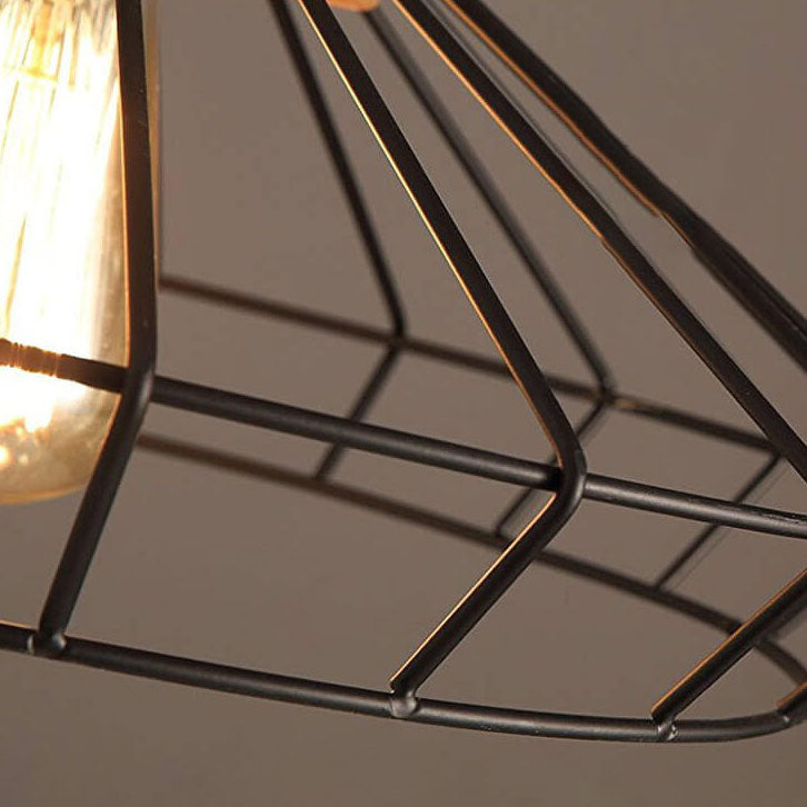 Scandinavian Minimalist Willow Iron 1-Light Pendant Light
