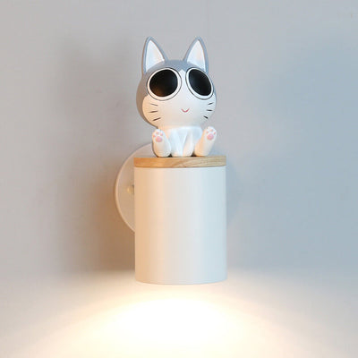 Creative Cartoon Cat Zylinder 1-Licht Wandleuchte 