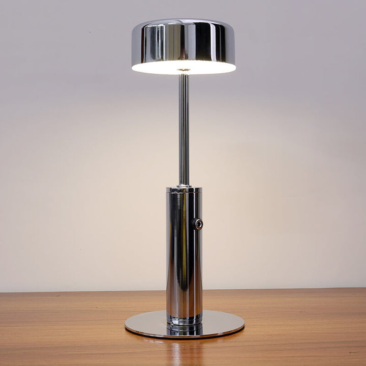 Modern Minimalist Metal Acrylic Cylindrical LED Charging Night Light Table Lamp For Living Room &amp; Bedroom