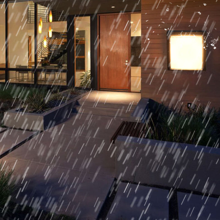Modern Minimalist Square Aluminum Acrylic Induction LED Flush Mount Ceiling Light For Outdoor