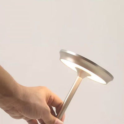 Modern Simple Aluminum Round USB Touch Eye Protection LED Table Lamp