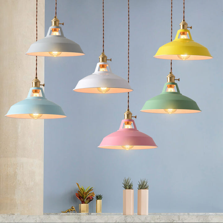 Suspension lumineuse moderne minimaliste Macaroon Iron à 1 lumière 