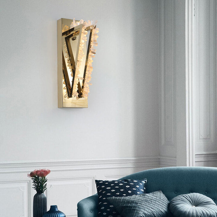 Applique Murale LED en Cercle de Cristal en Acier Inoxydable de Luxe Moderne 