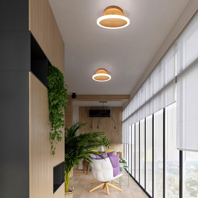 Moderne minimalistische ovale LED-Deckenleuchte mit halber Einbauleuchte 