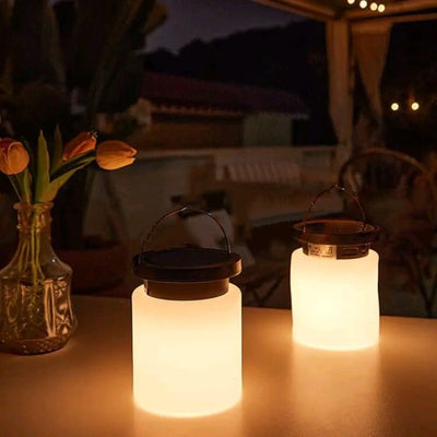 Lanterne Solaire Créative en Silicone pour Extérieur, Étanche, USB, Lampe Suspendue 