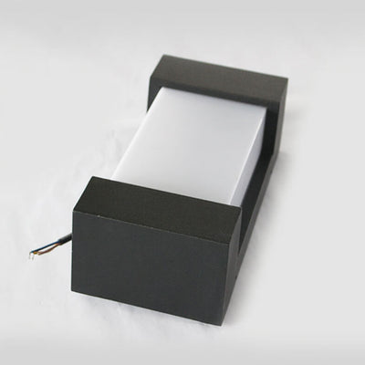 Applique murale LED étanche moderne simple carrée en acrylique pour l'extérieur 