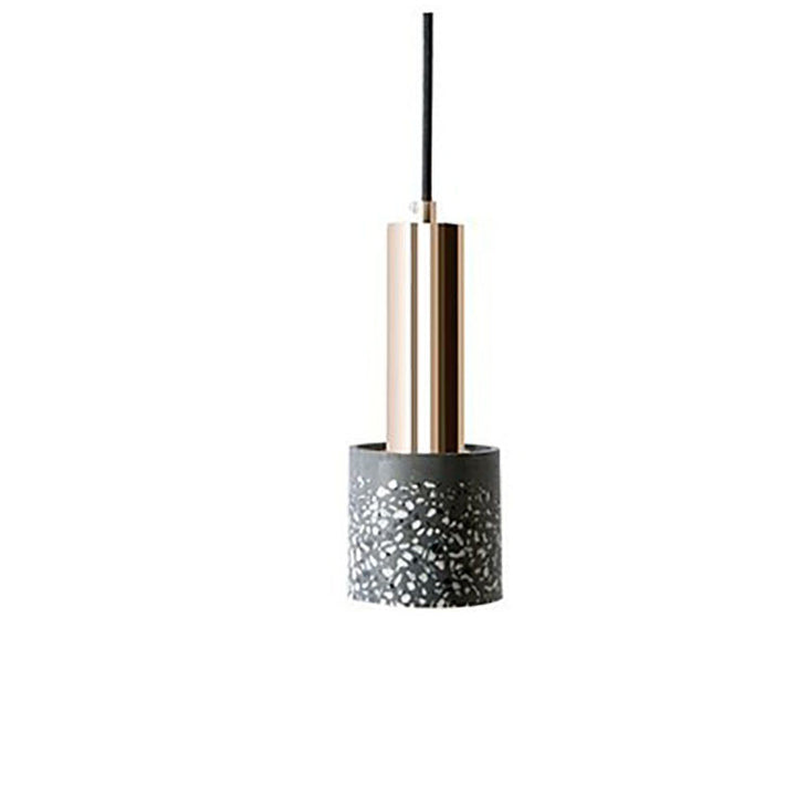 Moderne nordische Pendelleuchte aus farbigem Terrazzo und Metall mit 1 Flamme für das Wohnzimmer 