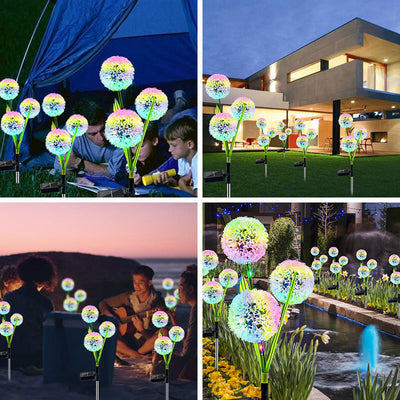Solar Dandelion LED Outdoor Garden Decorative Ground Insert Path Light