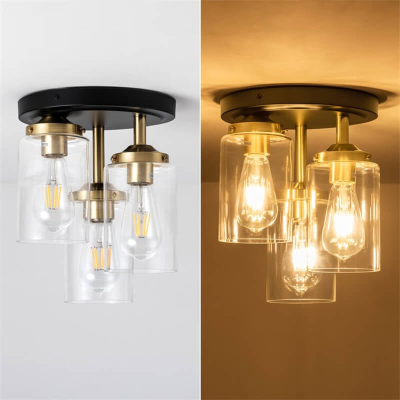 Conception de baril sphérique / long en verre industriel 3 lumières semi-encastrées 