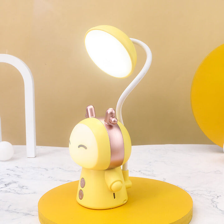 Lámpara de Escritorio para Niños LED de Cuidado de Ojos ABS de Muñeca de Dibujos Animados Colorida 