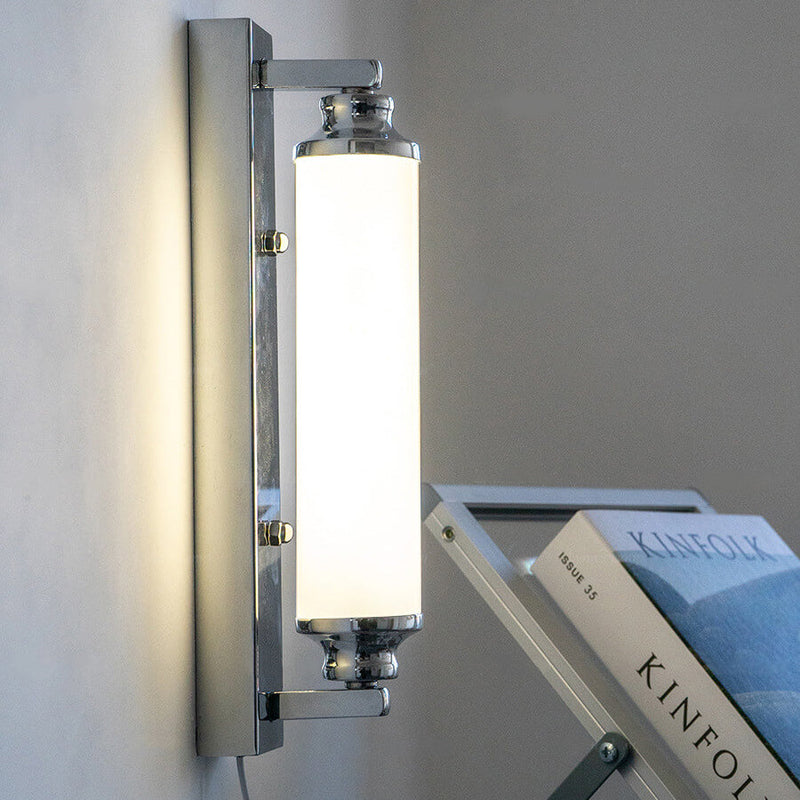 مصباح حائط بتصميم أسطواني طويل صناعي عتيق مع إضاءة LED 