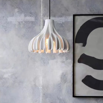 Contemporary Nordic Macaron Coral Resin Shade 1-Light Pendant Light For Dining Room