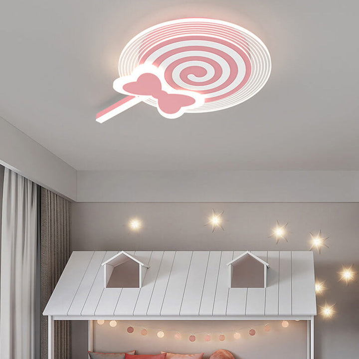 Creative Childlike Cartoon Lollipop Design LED Flush Mount Light