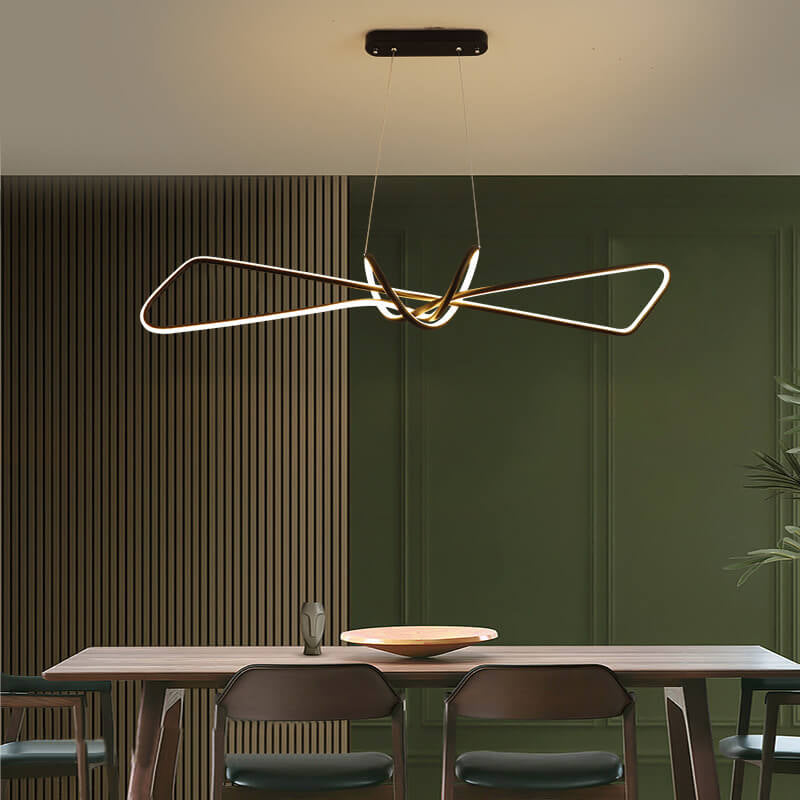 Lustre LED créatif avec design de nœud léger et luxueux 