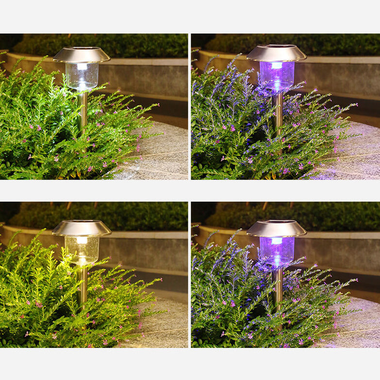 Solar Stainless Steel Jar ABS LED Outdoor Waterproof Lawn Landscape Light