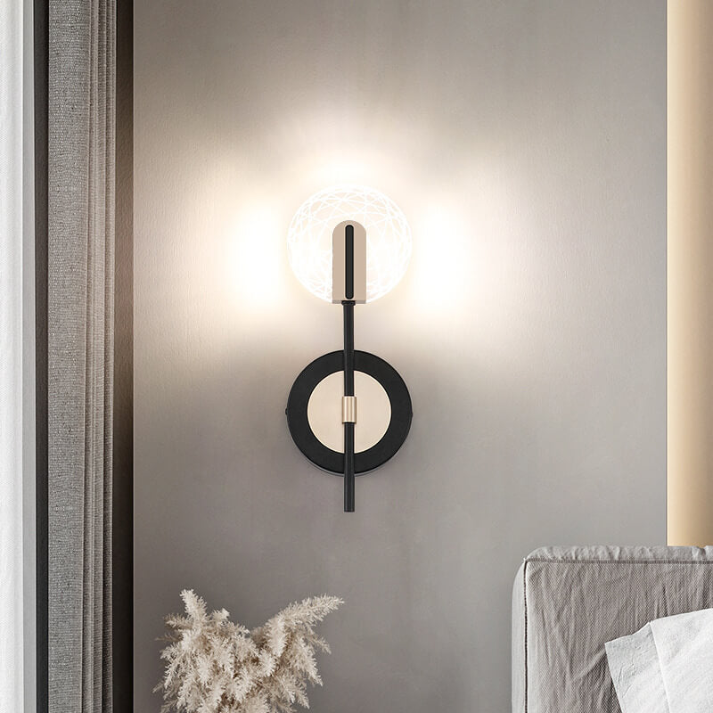 مصباح حائط LED دوار 1/2 بضوء أكريليك حديث 