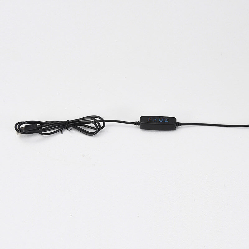 Lámpara de mesa LED de estudio con protección ocular USB negra moderna con clip 