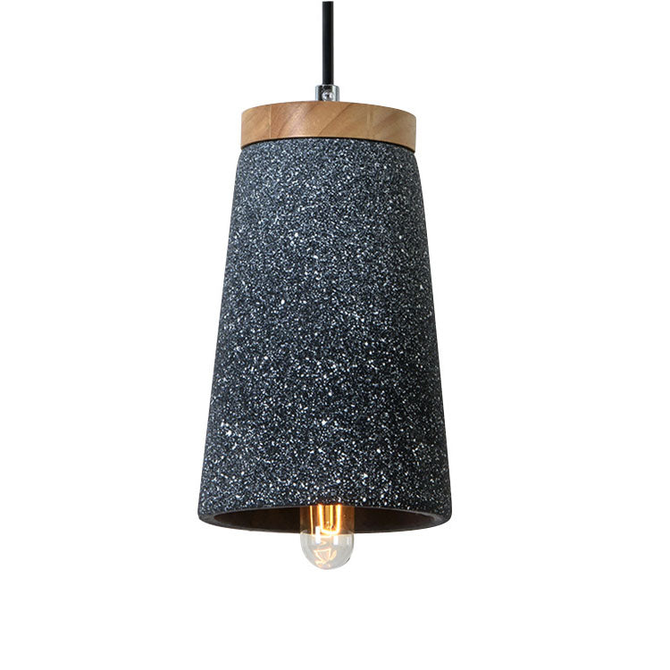 Industrial Vintage Column Cone Cement 1-Light Pendant Light