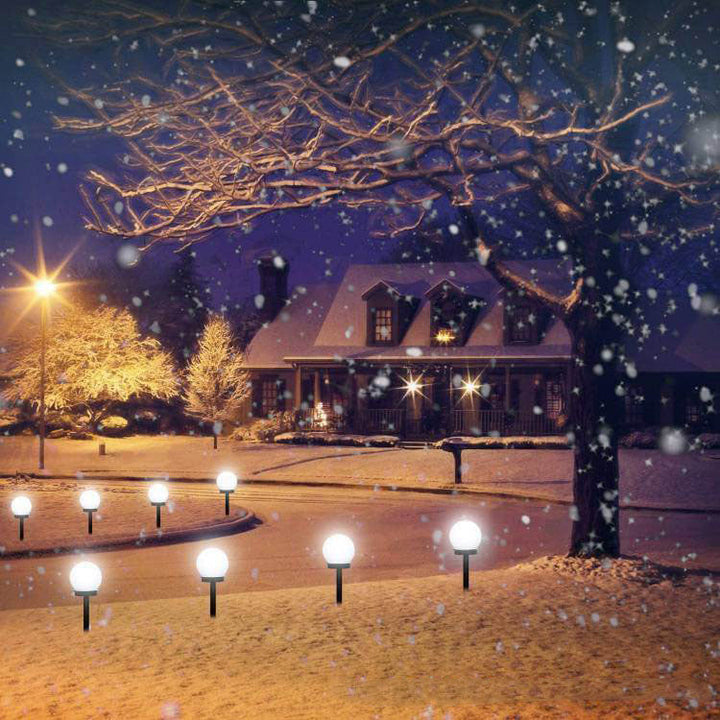 Solar Runde Kugel LED Outdoor Rasen Dekorative Bodenstecker Licht 
