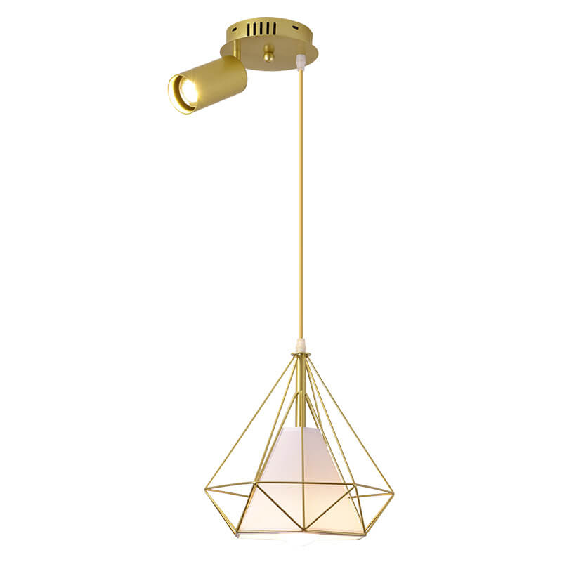 Lustre Moderne de Luxe en Fer et Diamant avec PVC et 1/3 Lumière pour Îlot 