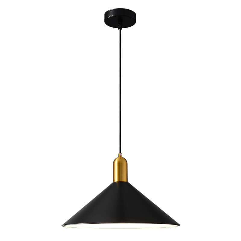 Moderne minimalistische Pendelleuchte aus Eisen mit dreieckigem Kegelschirm, 1-flammig, für das Wohnzimmer 