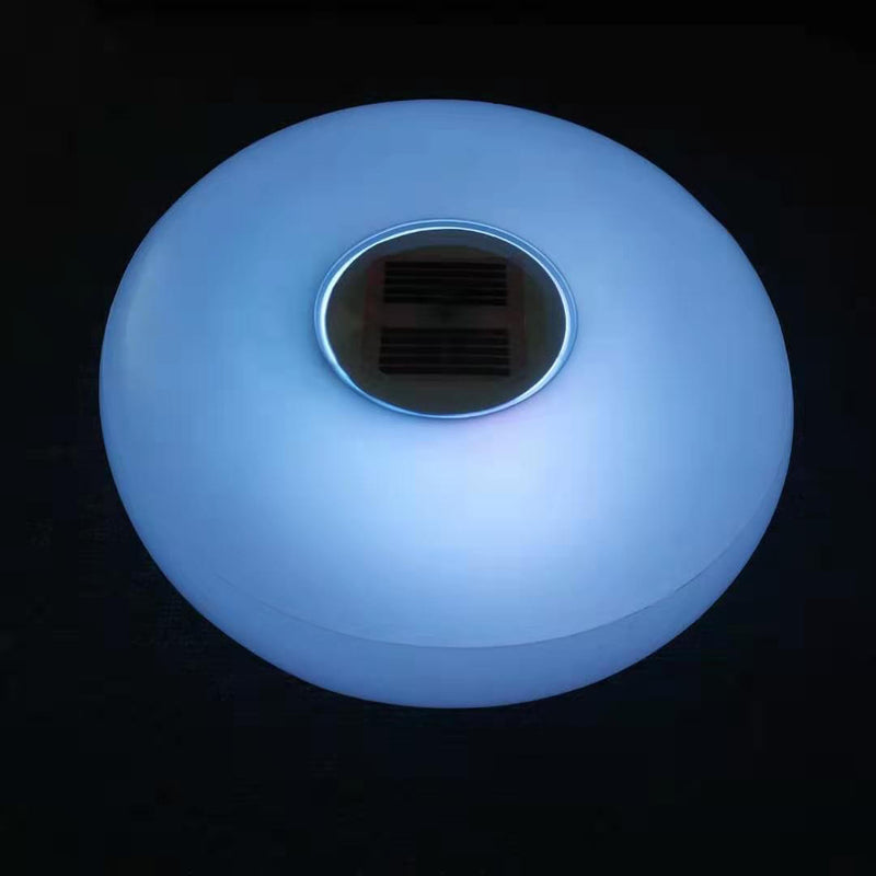 Lumière solaire ronde de piscine, lumière flottante gonflable et étanche à LED pour l&