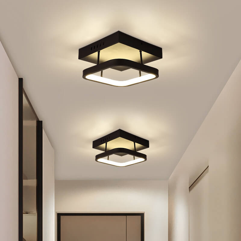 Europäische minimalistische runde quadratische Aluminium-Eisen-LED-Unterputzbeleuchtung