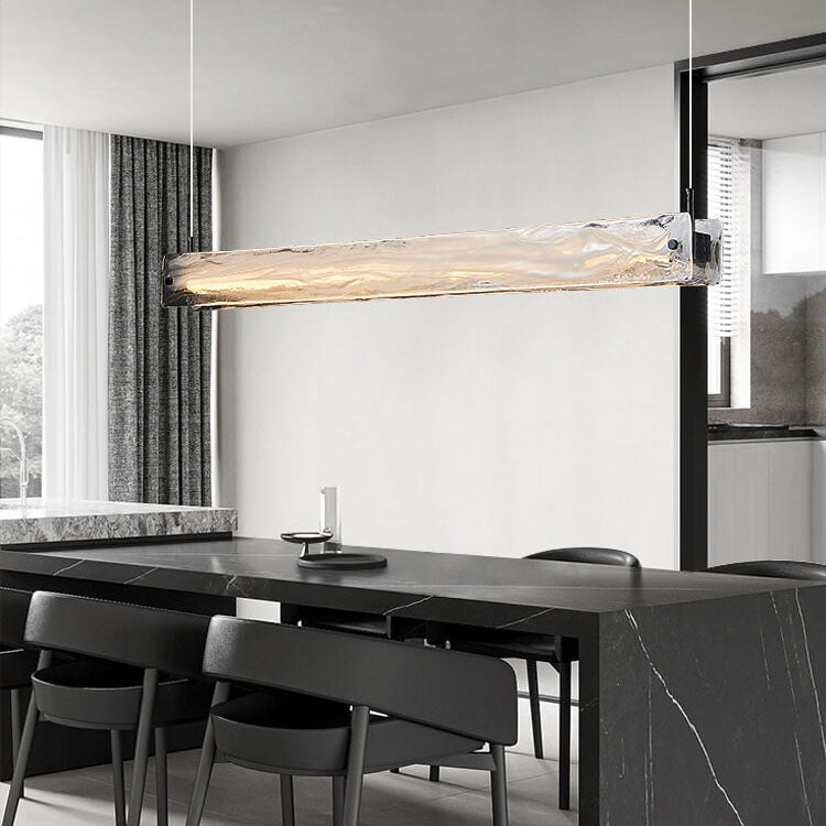 Modern Simple Cloud Glass LED Island Light Chandelier