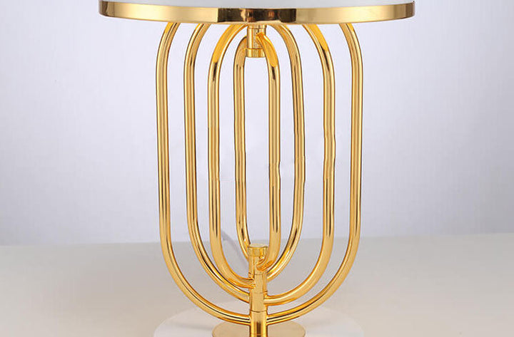 Moderne, leichte, luxuriöse, drehbare, 2-flammige Tischlampe aus Aluminiummetall 