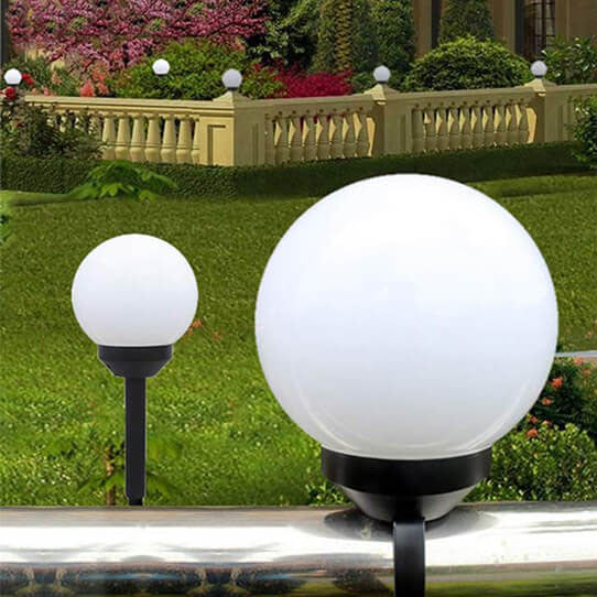 Solar Round Ball LED Outdoor Lawn Decorative Ground Plug Light