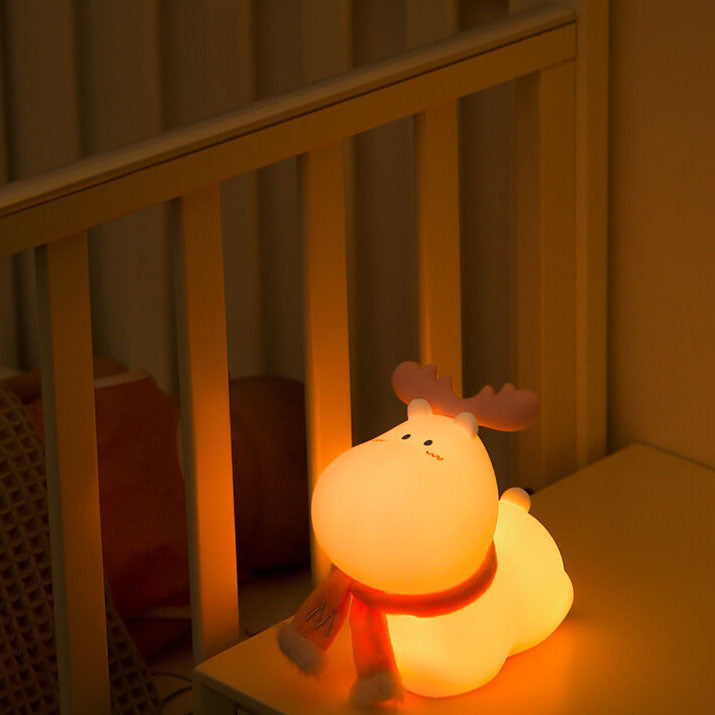 Creative Silicone Nerdy Deer LED Night Light Table Lamp