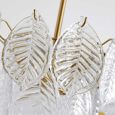 Traditioneller französischer Provinzrahmen mit Goldfinish, Blättermuster-Glasscheibe, 5/7/9/15-Licht-Kronleuchter für das Wohnzimmer 