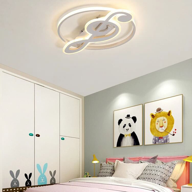 Nordic Creative Music Notes Design LED Flush Mount Ceiling Light