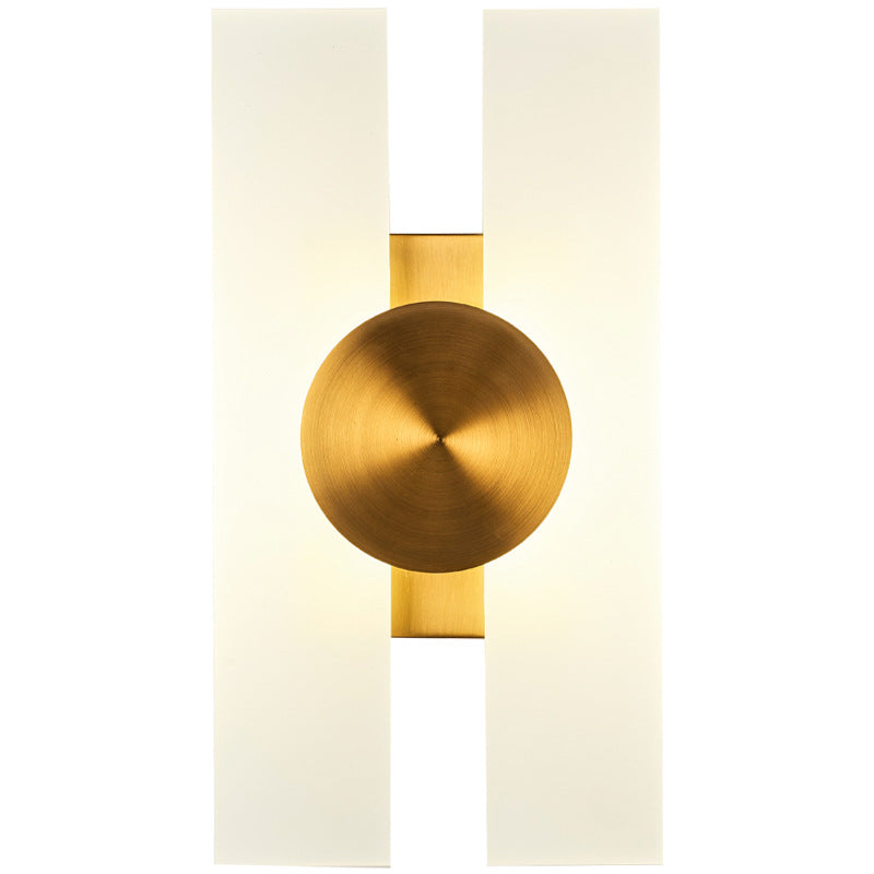 Modern Minimalist Square Oval Geometric Acrylic Stainless Steel LED Wall Sconce Lamp