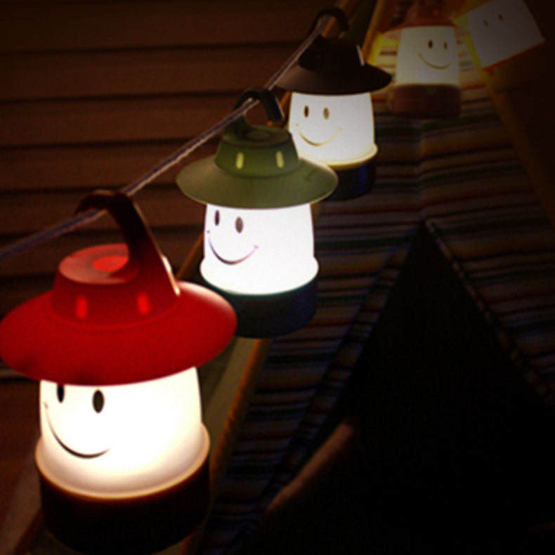 Creative Smiley Lantern Outdoor Camping LED Decorative Table Lamp