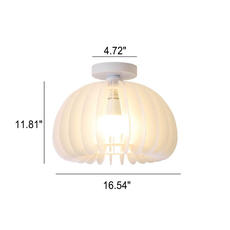Moderne, einfache, 1-flammige Deckenleuchte aus Acryl in Kürbisform 