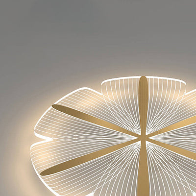 Modern Creative Clear Acrylic Round Flower LED Flush Mount Ceiling Light