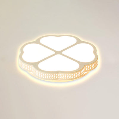 Nordic Creative Photo Frame/Clover Design LED Flush Mount Light