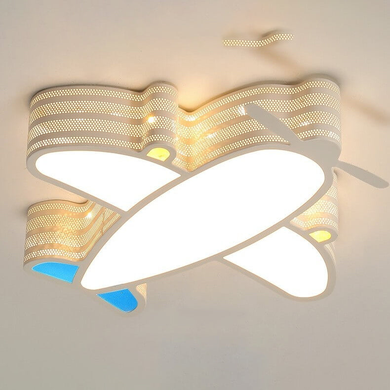 Creative Simplicity Airplane Acrylic LED Kids Flush Mount Ceiling Light