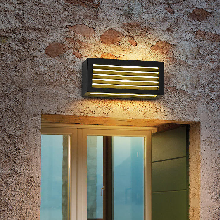 Applique Murale Moderne Carrée en Aluminium Imperméable à LED pour Jardin 