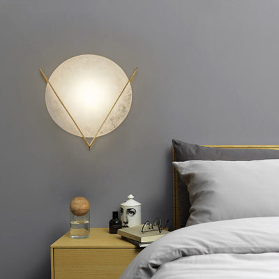 Modern Chinese Luxury Round Lucite LED Wall Sconce Lamp