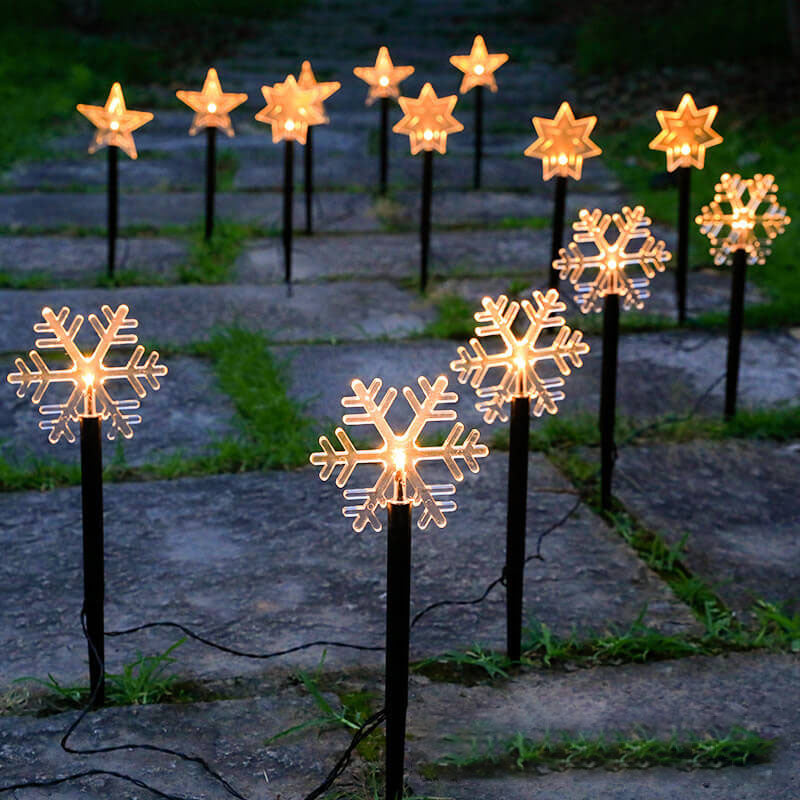 Weihnachtsdekoration Solar Outdoor Rasen LED Garten Bodeneinsatz Landschaftslicht 