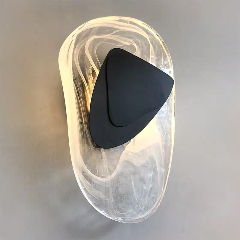 Modern Creative Oval Glass 1-Light LED Wall Sconce Lamp