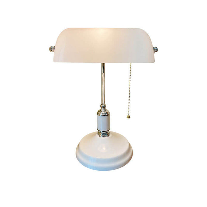 Lampe de table moderne et créative en verre blanc laiteux à 1 lumière 