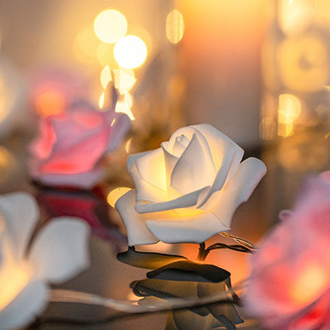 Décoration de vacances Rose créative moderne PV bulle Mu LED guirlandes lumineuses 