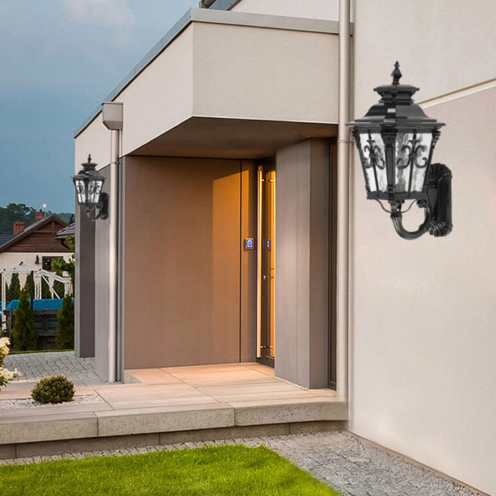 Lampe murale 1 lumière en aluminium moulé sous pression noir rétro Europe pour l&