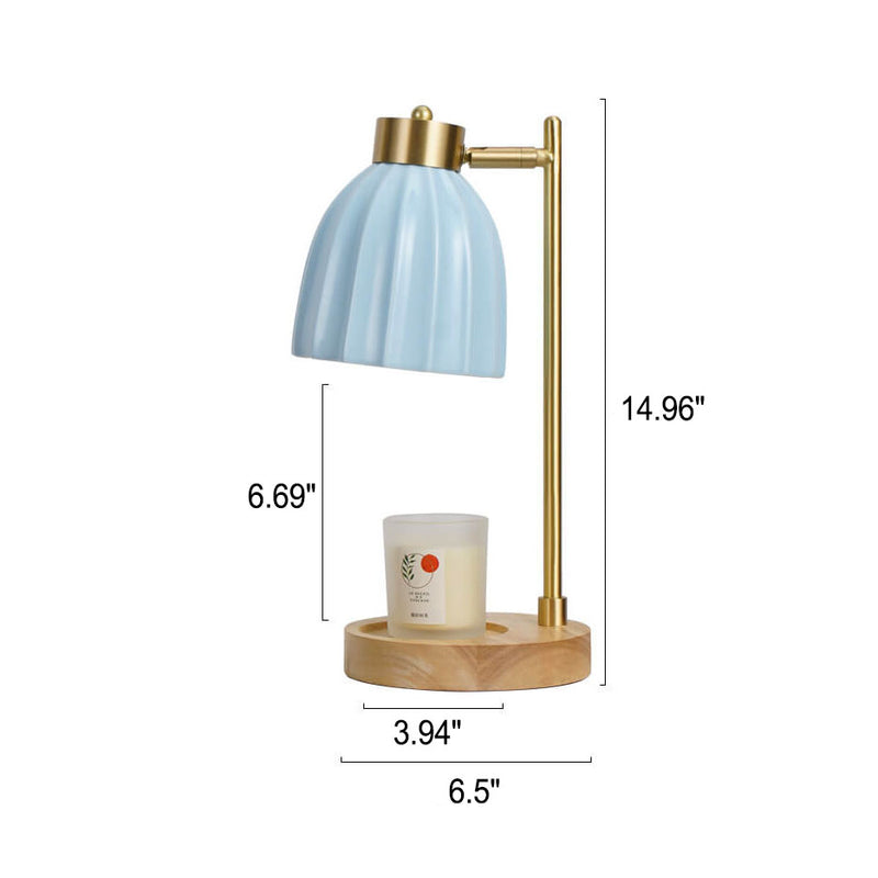 Lampe de table en cire fondue à 1 lumière avec minuterie et variateur en cuivre nordique 