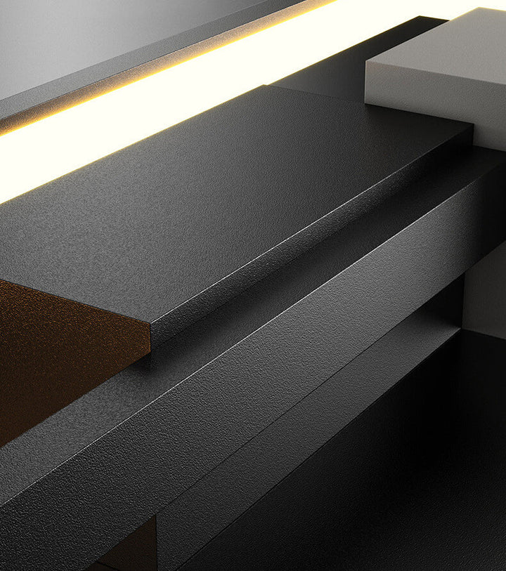 Minimalistischer kreativer quadratischer Rahmen aus Eisen und Silikon LED Wandleuchte 